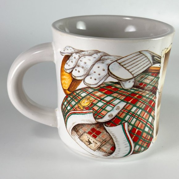 Vtg Golf Coffee Cup Mug Ceramic Potpourri Sports Nostalgia Denny Burkhart 90s - Picture 2 of 9